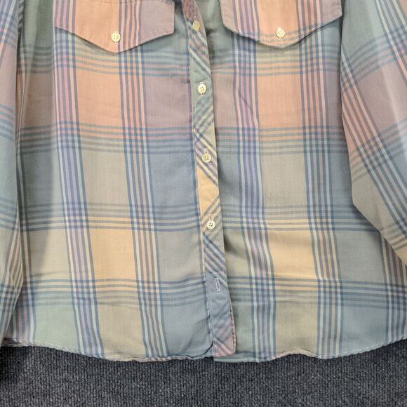 Ms Russ Womens Button Front Shirt Multi Plaid XXL Button Front Long Sleeve - Picture 4 of 16